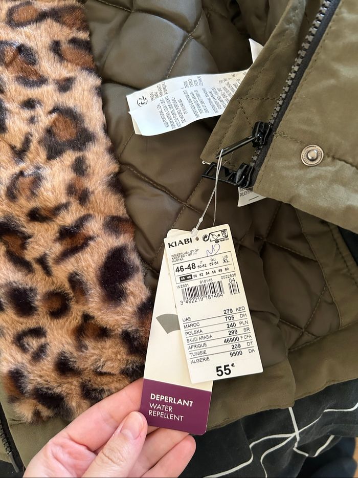 Veste hiver kaki léopard XXL - photo numéro 6