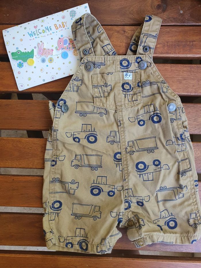 Salopette short Carter's motif tracteur  🚜 camion 🚚 6 mois