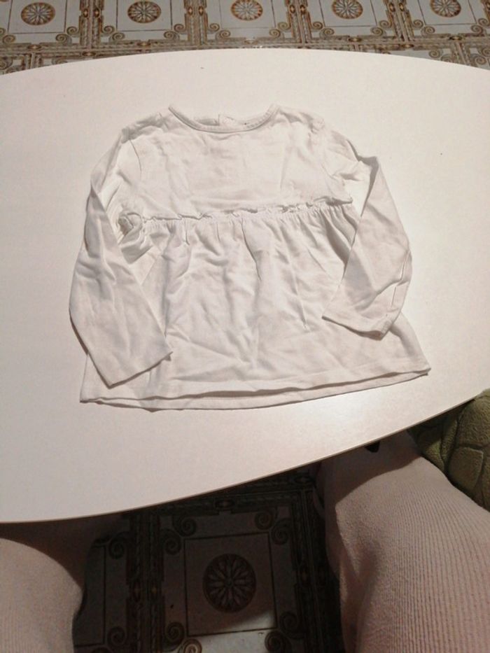 Tee-shirt mangues longues évasé