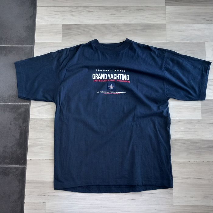 T-shirt homme bleu marine imprimé taille M