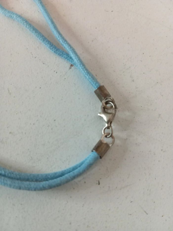 Pendentif argent 925 sur cordon turquoise - photo numéro 4