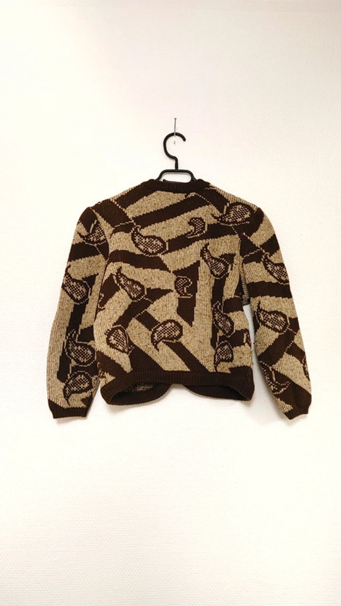 Pull gilet boléro d'hiver épais en laine acrylique vintage tout doux - photo numéro 4