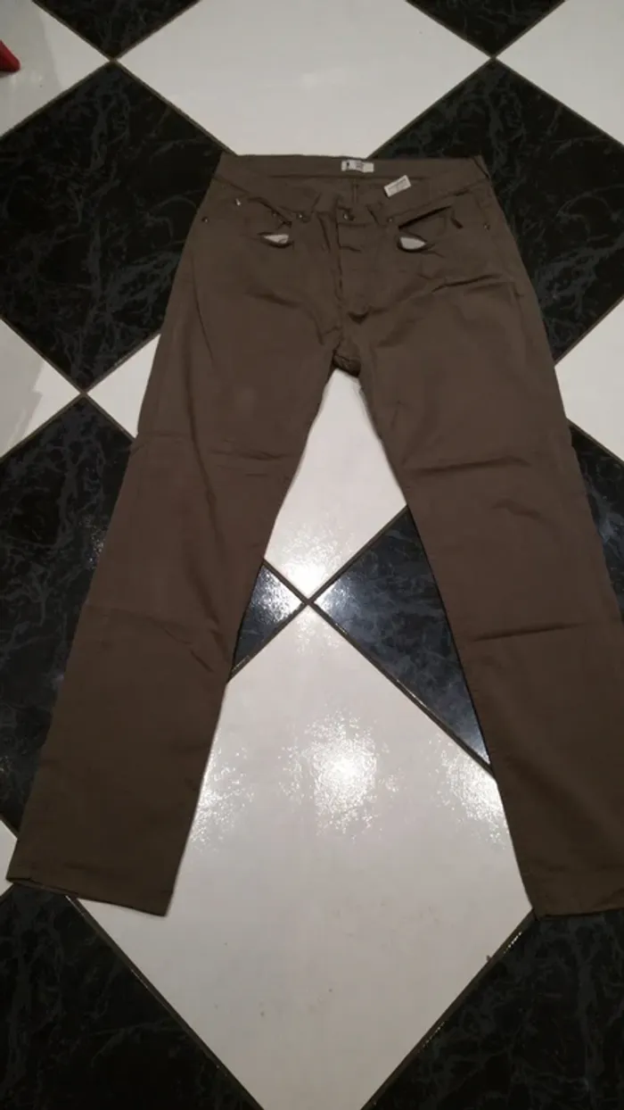 Pantalon toile marron xl