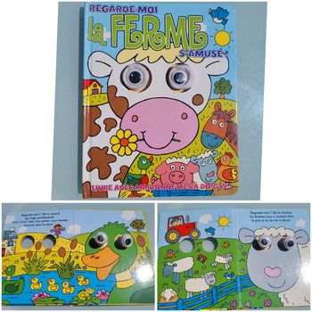 Livre marionnette Regarde-moi 🐄 le ferme s'amuse 🐔