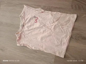 Magnifique tee shirt rose pâle orchestra taille 8 ans