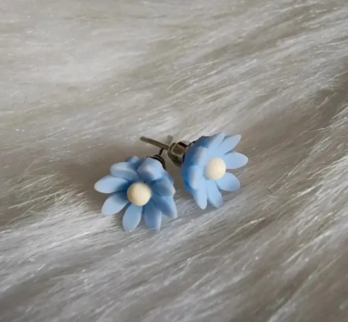 💎Boucles d'oreilles Argent Fleurs 💎