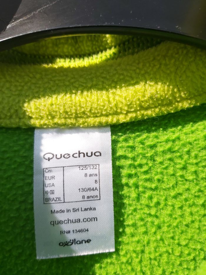 Polaire uni verte 8 ans - photo numéro 3