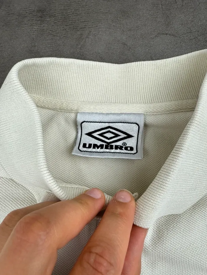 Polo Umbro Vintage 90’s Blanc Taille L - photo numéro 12
