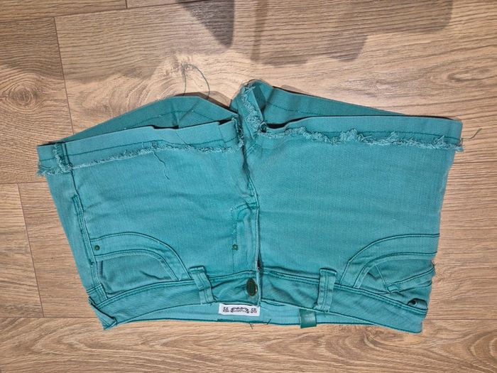 Short en jeans vert 42 - photo numéro 4
