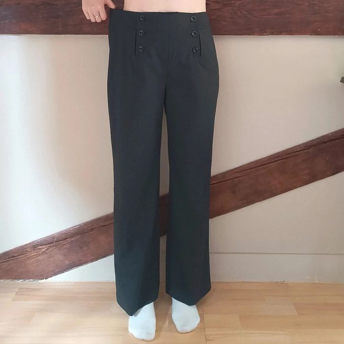 Pantalon bleu marine rayures tennis Burton - photo numéro 3