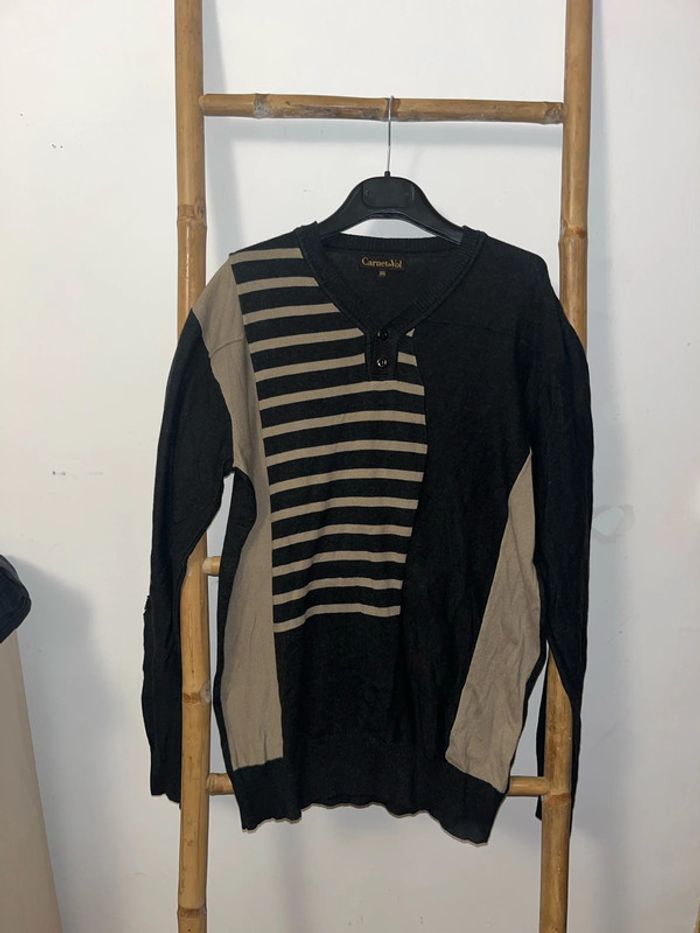 Pull gris carnet de vol XXL