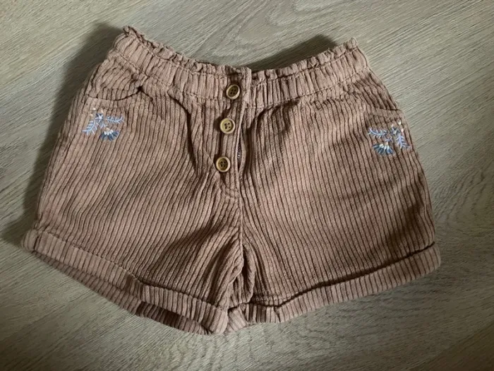 Short velours côtelé 6 ans