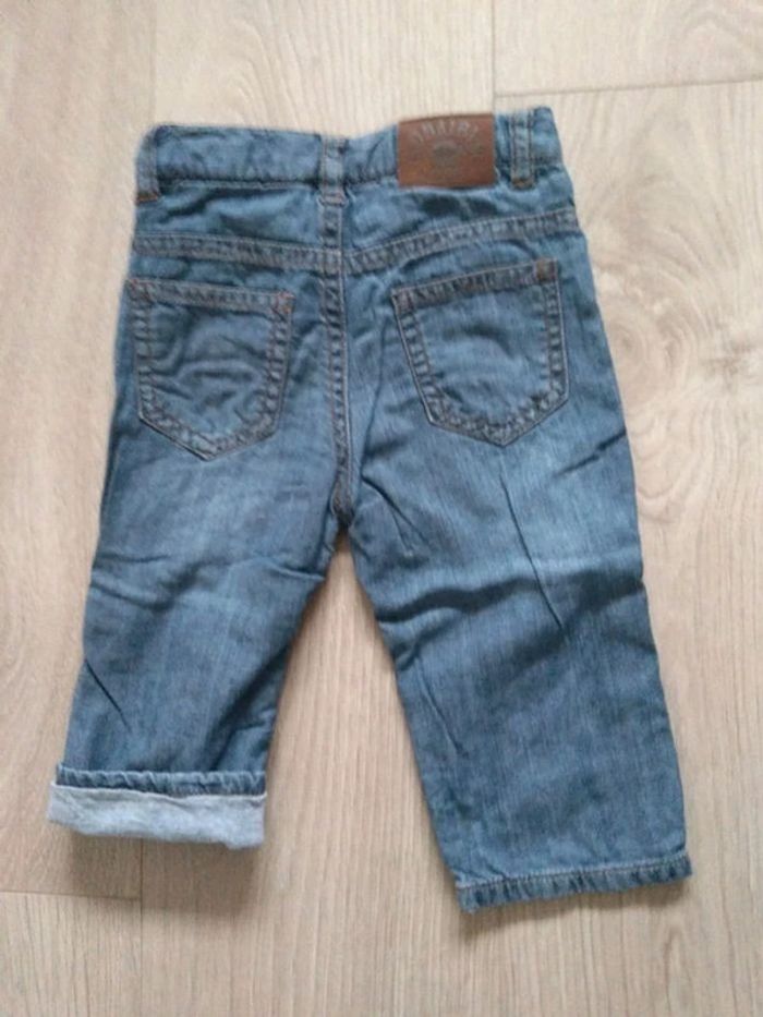 Pantalon jean denim doublé Obaïbi 12 mois - photo numéro 2