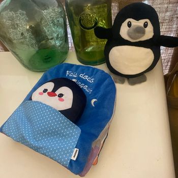 Livre tissu fais dodo petit pingouin