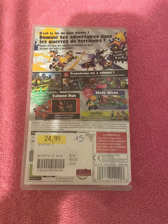 Jeux switch Nintendo switch splatoon 2 - photo numéro 2