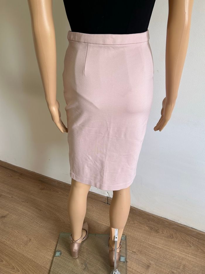 Jupe rose claire mi longue Morgan taille 36 TBE - photo numéro 5