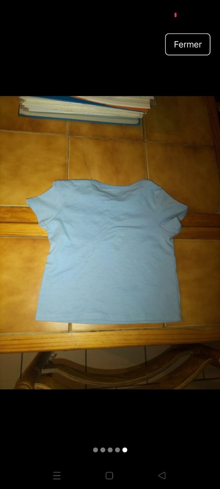 T shirt bleu Kiabi 24 mois - photo numéro 2