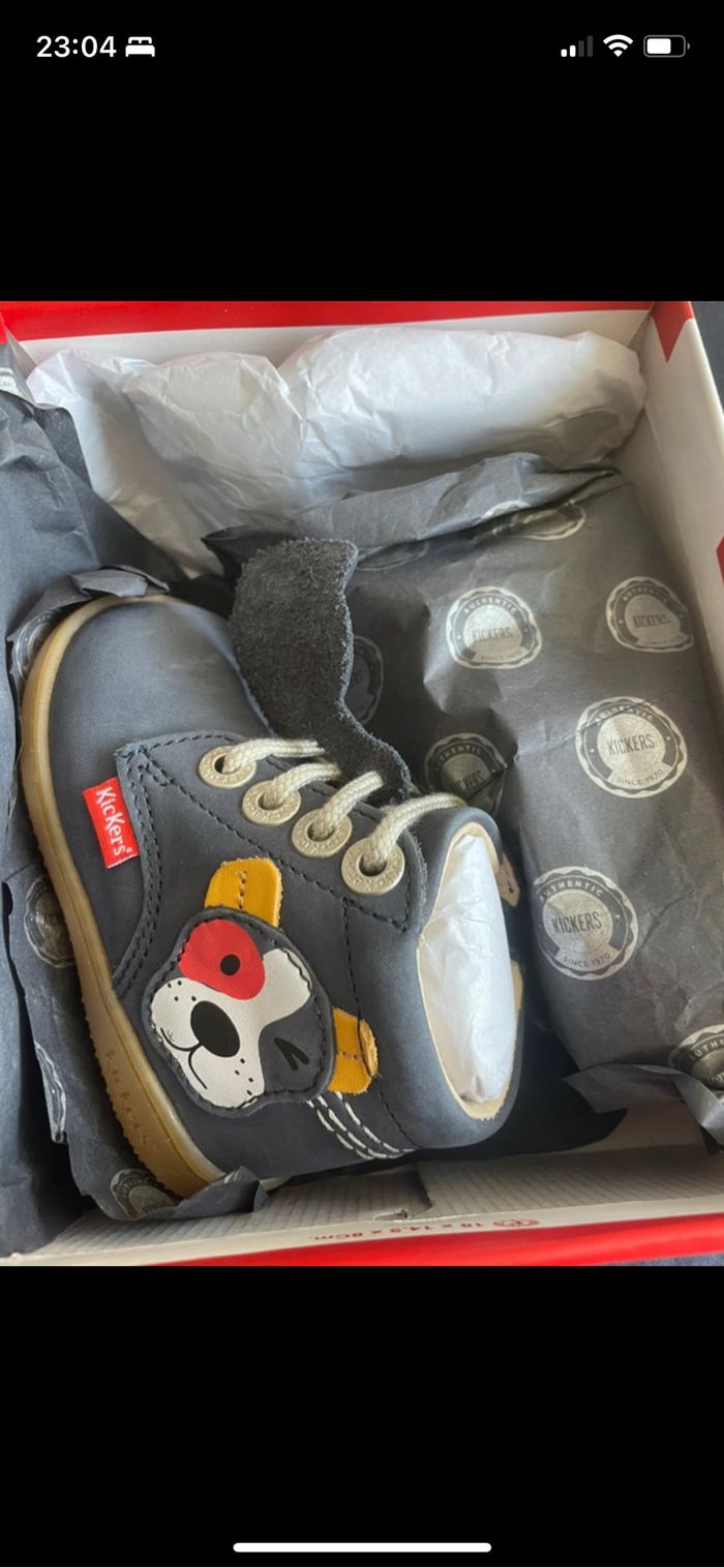 Chaussures Kickers kickbillista Marine Chien