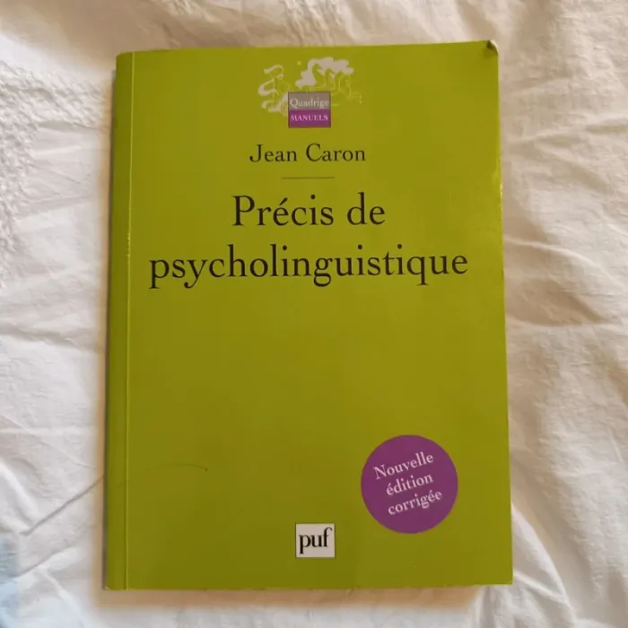 Précis de psycholinguistique jean caron