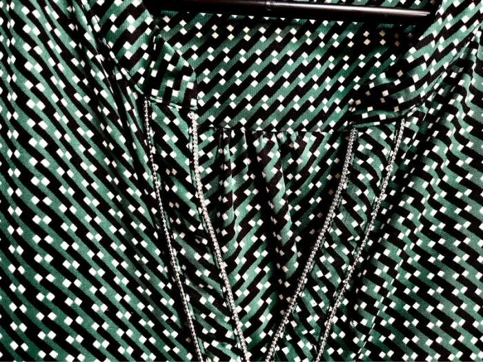 Joli chemisier/blouse / 42 / Promod /  Vert, noir, blanc, pailleté - photo numéro 7