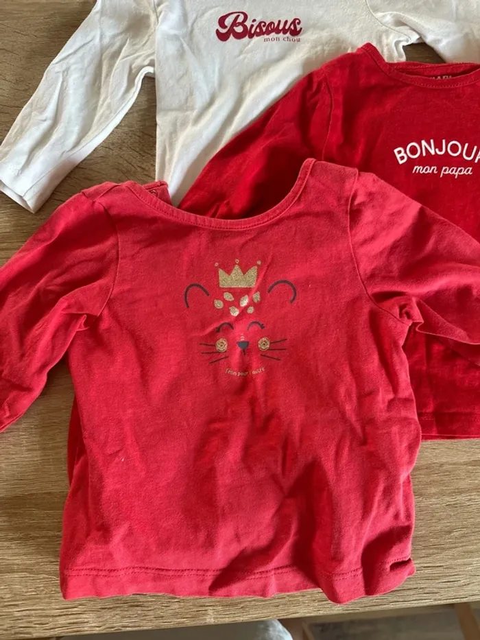 Lot 5 tee shirt manche longues 6 mois - photo numéro 4