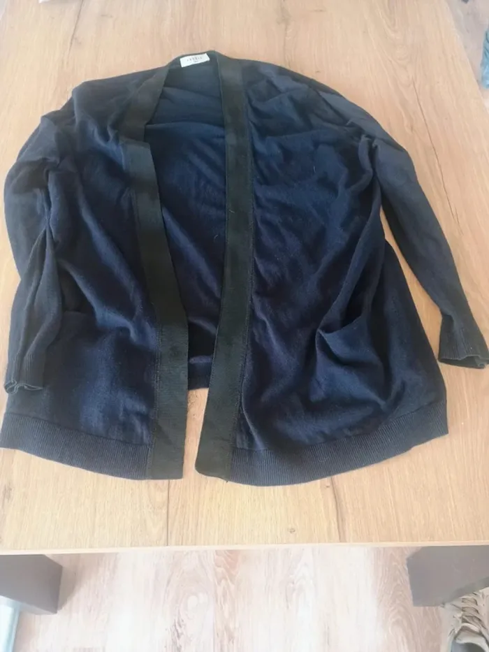 gilet long femme sandro soie/coton T3 - photo numéro 6