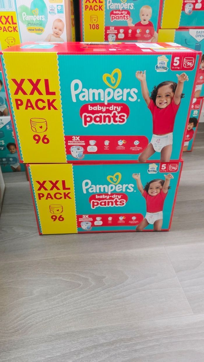 2× Couches-culottes Pampers Taille 5 PACK XXL ×192