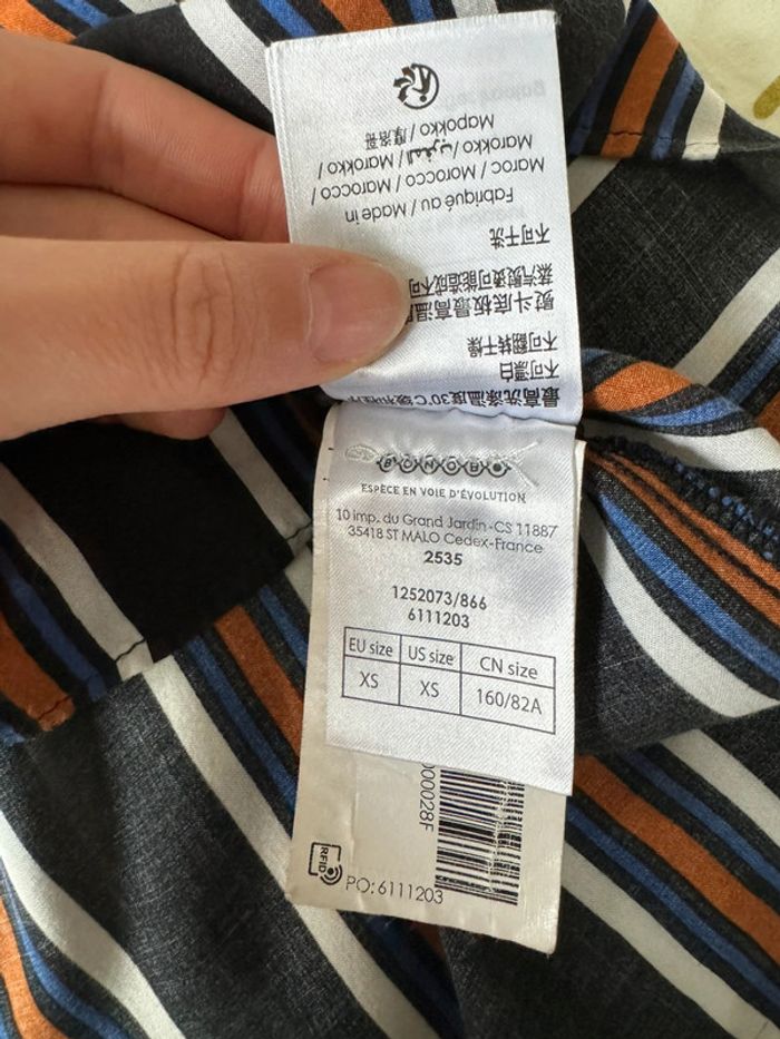 chemise rayée ~ bonobo ~ taille xS - photo numéro 5
