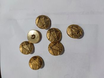 🌺 Lot de 7 boutons doré anciens