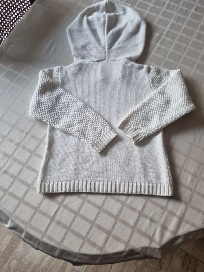 Pull blanc en laine 8 ans - photo numéro 5