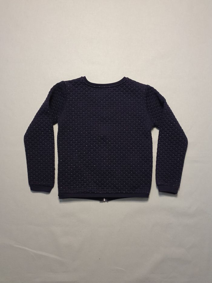 Veste zippée Gémo – Fille 12 ans – Bleu marine & Argenté - photo numéro 4