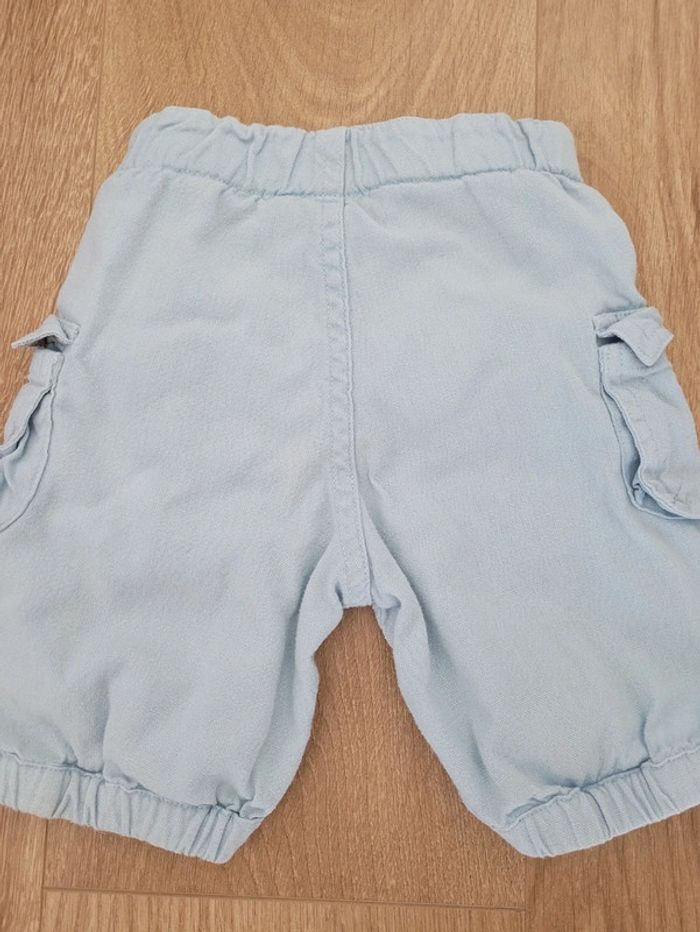 Short bleu ciel bébé DPAM 6 mois - photo numéro 4