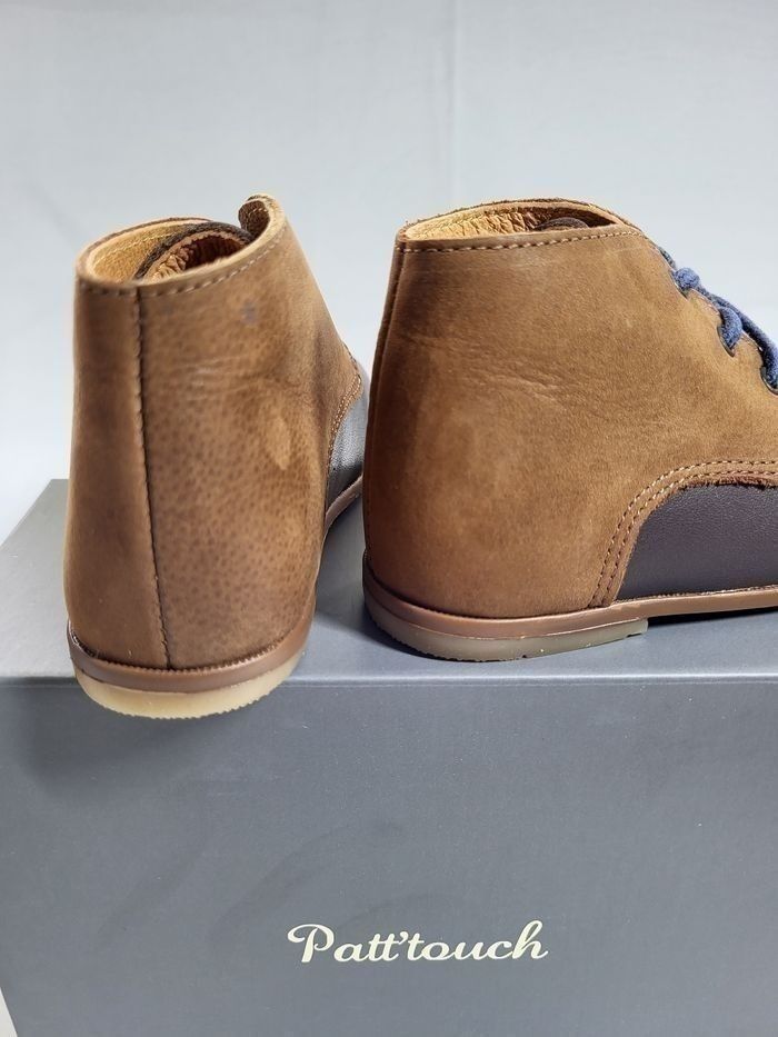 Bottines garçon en cuir marron Point 19 Made in France 🇨🇵 - photo numéro 4