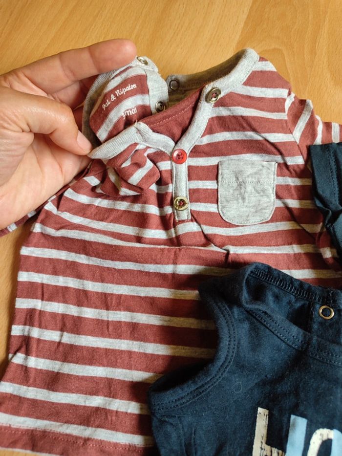 Lot t-shirts manches courtes + longues + débardeur Kiabi LH en 3M - photo numéro 4