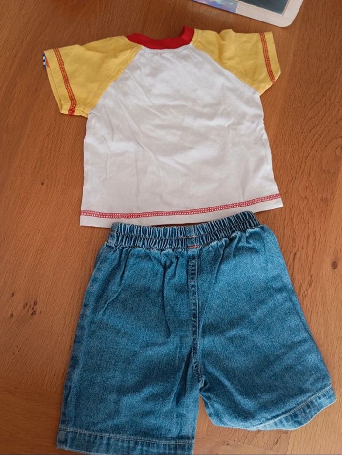 Ensemble short et t-shirt taille 1 an en très bon état - photo numéro 4