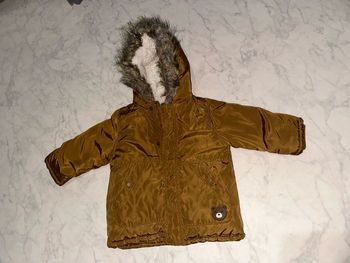 Manteau, hiver, marron