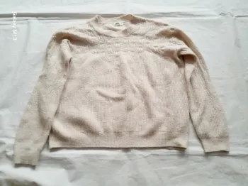 Pull d'hiver femme beige Gémo taille S