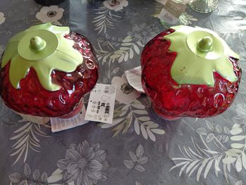 Lot de 2 lanternes fraises