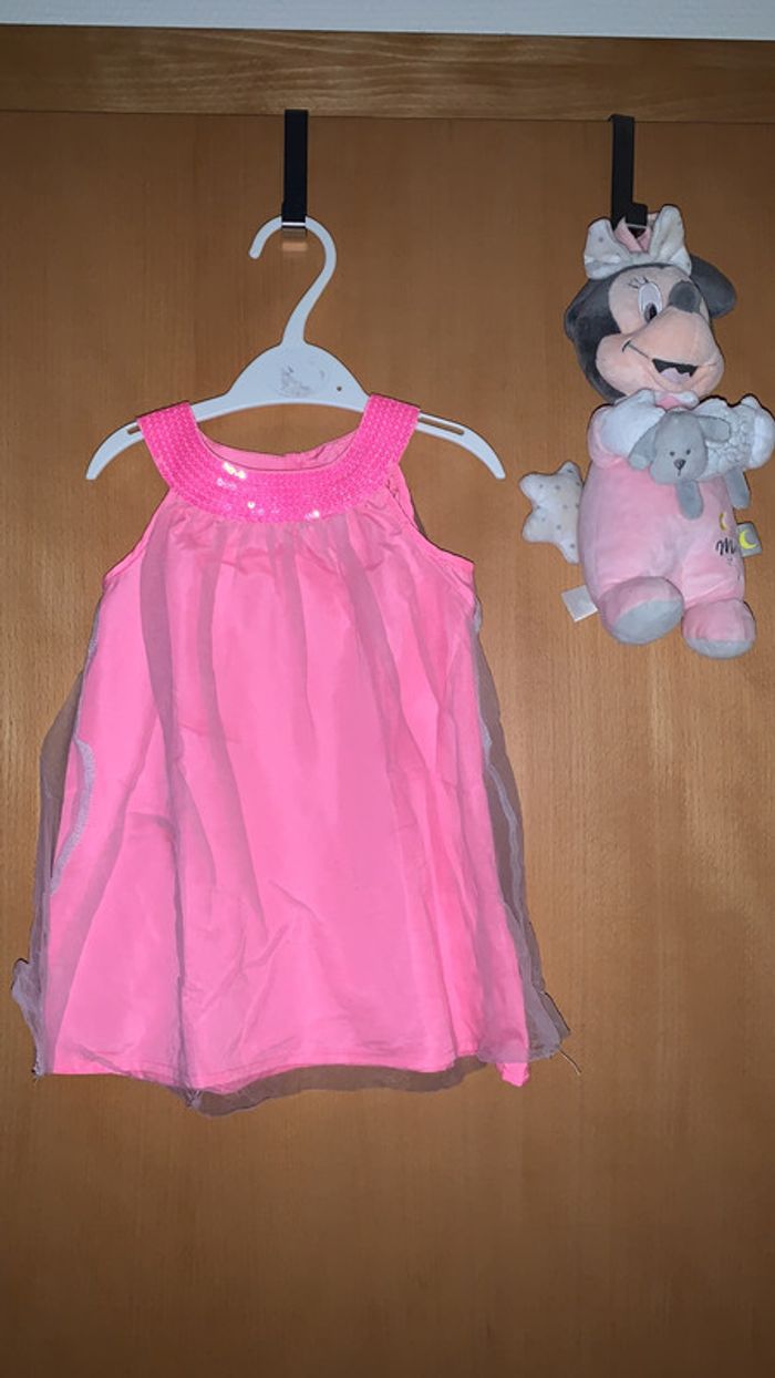 Robe rose fluo marque tex taille 9 mois