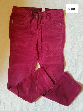 Pantalon velour okaidi 6 ans