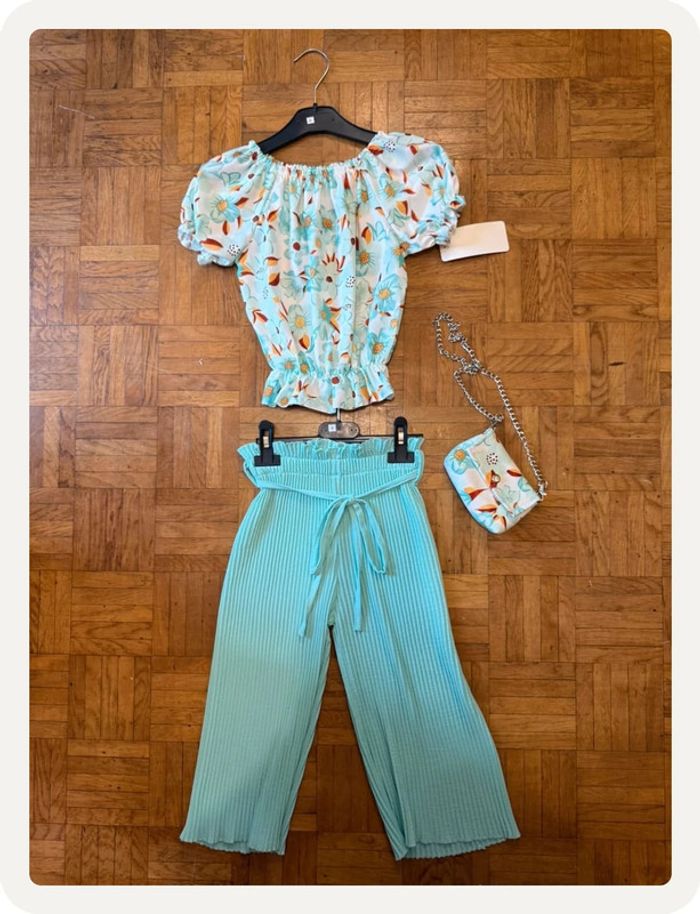 Ensemble filles vert turquoise - photo numéro 3