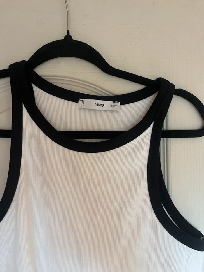 top mango blanc et noir 40 (L) - photo numéro 4
