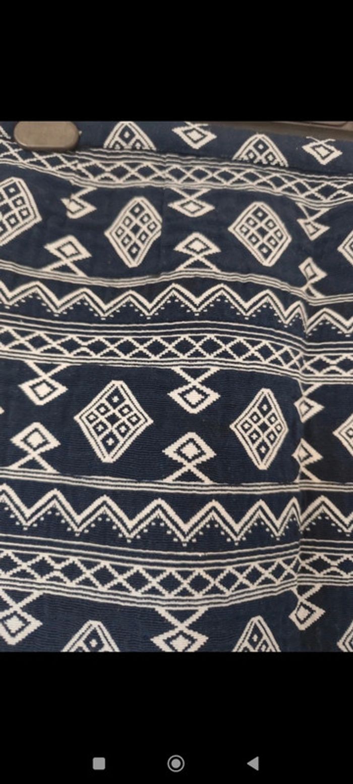 Jupe côtelée bleu marine et blanc taille XL Kiabi - photo numéro 3