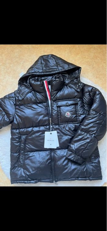 Doudoune Moncler noire brillante homme M neuve