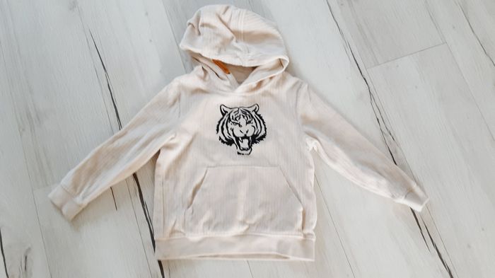 Vêtement garçon pull à capuche motif tigre Orchestra 5 ans