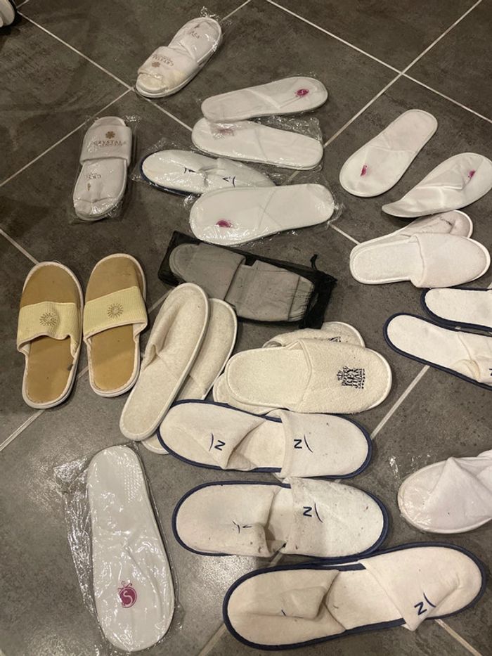 18 paires de chaussons d’hôtels - photo numéro 2