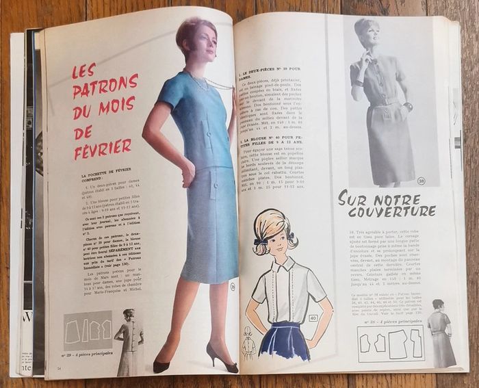 Ancien magazine Modes et travaux 1964 avec 3 patrons + supplément n°758 vintage - photo numéro 8