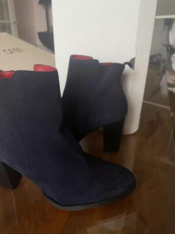Bottines daim bleues Alejandra Cuplé
