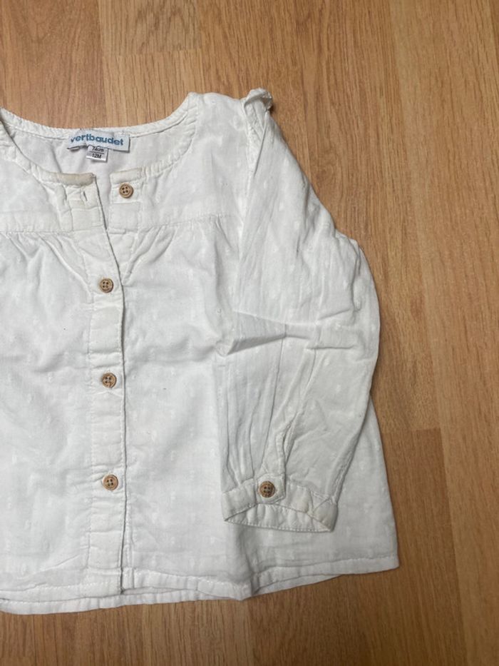 Chemisier manches longues blanc - photo numéro 2