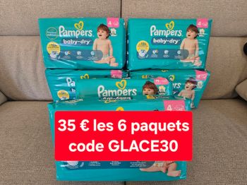 6 Paquets Couches Baby Dry Pampers Taille 4